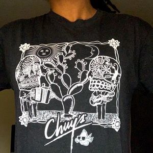 Chuy's Drk Gray Sugar Skull t-shirt